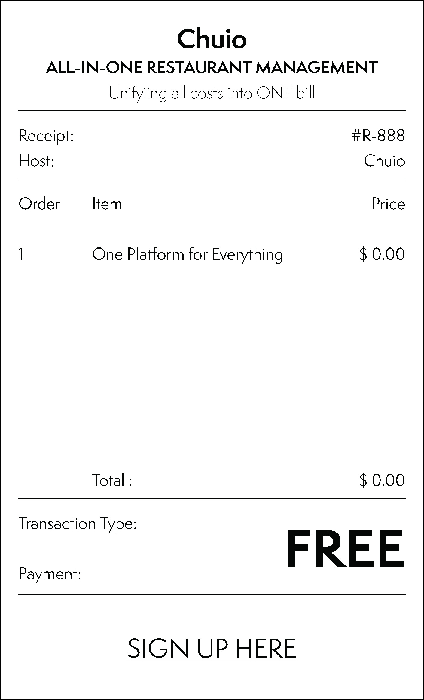 Chuio digital bill